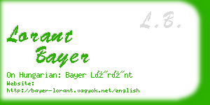 lorant bayer business card